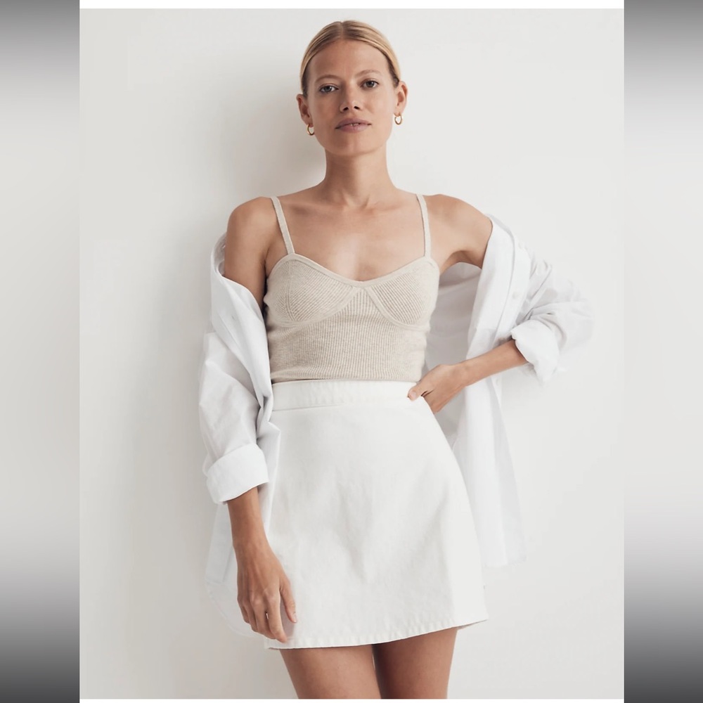 Madewell Denim High Waist Straight Mini Skirt